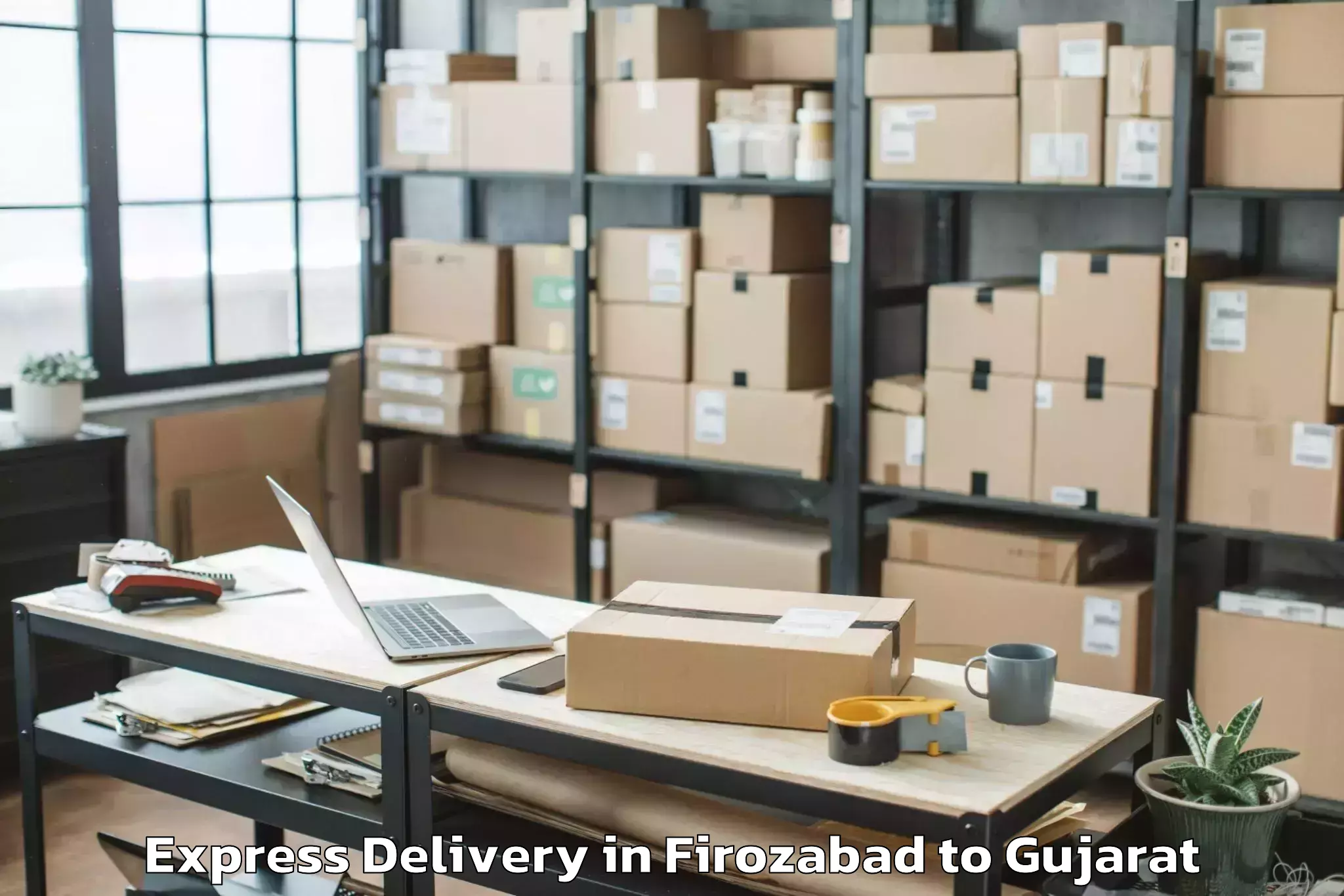 Reliable Firozabad to Navrachana University Vadodara Express Delivery